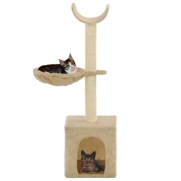 vidaXL Ansamblu pisici, stâlpi funie de sisal, 105 cm, bej