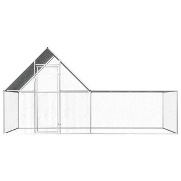 vidaXL Coteț pentru păsări, 4 x 2 x 2 m, oțel galvanizat