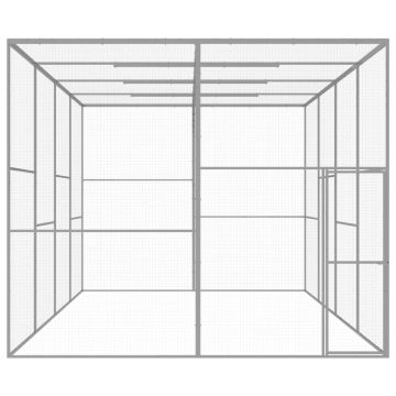 vidaXL Cușcă pentru pisici, 6 x 3 x 2,5 m, oțel galvanizat