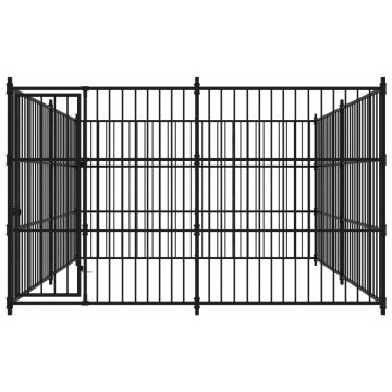 vidaXL Padoc de exterior pentru câini, 300 x 300 x 185 cm