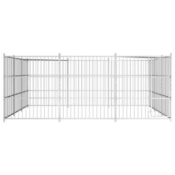 vidaXL Padoc pentru câini de exterior, 450x450x185 cm