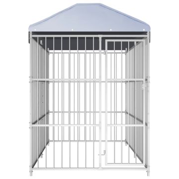 vidaXL Padoc pentru câini de exterior, cu acoperiș, 300x150x200 cm