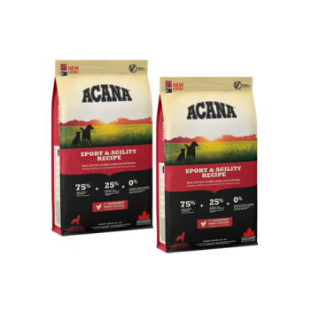 ACANA Adult Sport Agility hrana uscata pentru caini activi, foarte activi 22,8 kg (2 x 11,4 kg)