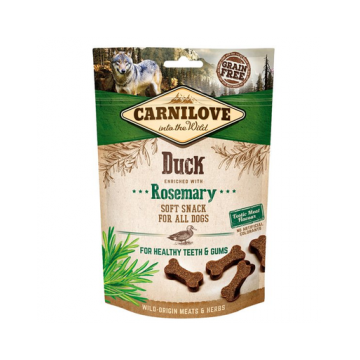 CARNILOVE Semi Moist Snacks recompense moi pentru caini, cu rata si rozmarin 200 g