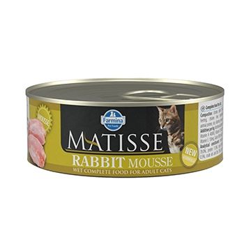 Matisse Cat Mousse Rabbit Conserva 85 Gr 4 Buc Plus 1 GRATIS