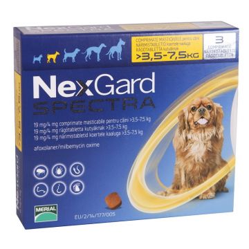 Nexgard Spectra Dog S 3.5-7.5 Kg x 1 Tableta