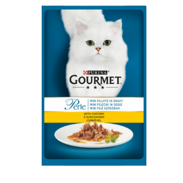 Purina Gourmet Perle, pui, hrana umeda pentru pisici, 10 x 85 g