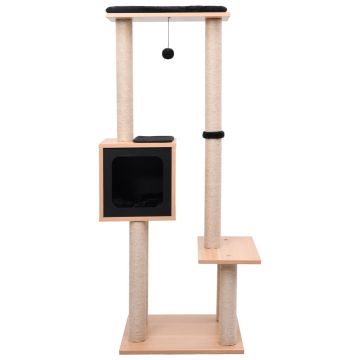 vidaXL Ansamblu pentru pisici, covoraș din funie de sisal, 129 cm