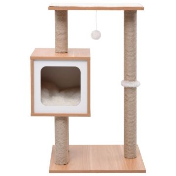 vidaXL Ansamblu pentru pisici, covoraș din funie de sisal, 82 cm