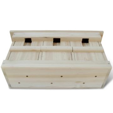 vidaXL Case de vrăbii, 2 buc., 44 x 15,5 x 21,5 cm, lemn