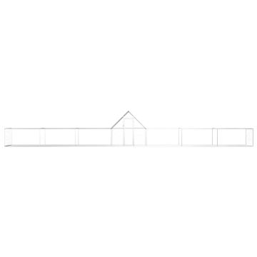 vidaXL Coteț pentru păsări, 14 x 2 x 2 m, oțel galvanizat