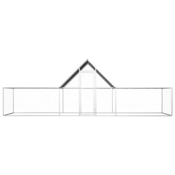 vidaXL Coteț pentru păsări, 6 x 2 x 2 m, oțel galvanizat