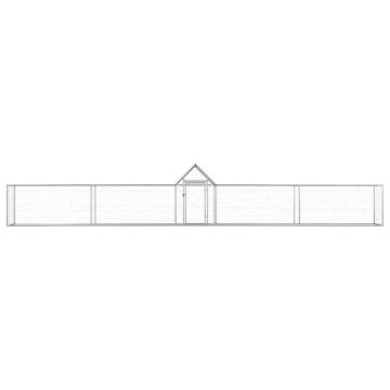 vidaXL Coteț pentru păsări, 9 x 1 x 1,5 m, oțel galvanizat