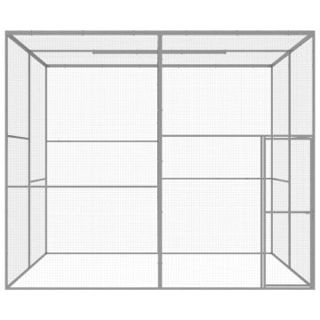 vidaXL Cușcă pentru pisici, 3 x 3 x 2,5 m, oțel galvanizat