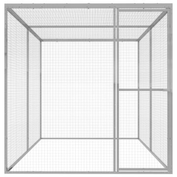 vidaXL Cușcă pentru pisici, 3x1,5x1,5 m, oțel galvanizat