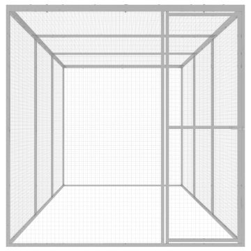 vidaXL Cușcă pentru pisici, 4,5 x 1,5 x 1,5 m, oțel galvanizat