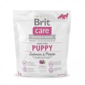 Brit Care Grain Free Puppy Somon si Cartof 1 Kg