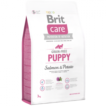 Brit Care Grain Free Puppy Somon si Cartof 3 Kg