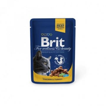 Brit Premium Cat Plic Cu Pui Si Curcan 100 Gr 2 Plus 1 Gratis