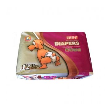 Scutece pentru caini de talie medie HushPet M, 12 bucati