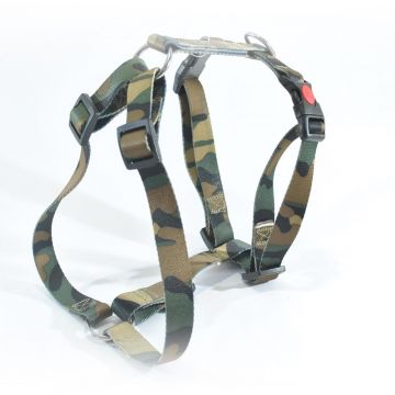 Ham ajustabil, camuflaj, din nylon, cu catarama de siguranta, 15 mm x 30-50 cm
