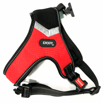 Ham ajustabil, rosu, din nylon, 68-87 cm