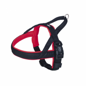 Ham ajustabil, rosu, captusit cu fleece, 38-50 cm x 2 cm