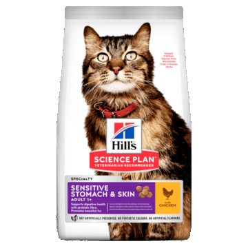 Hill's Pisici Adult Skin & Stomach cu Pui 1.5 kg