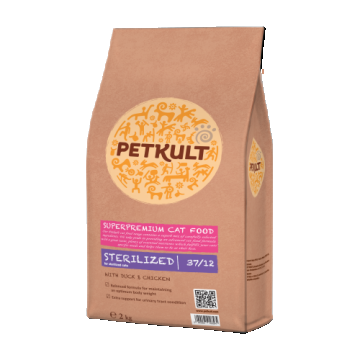 Petkult Sterilised 37/12 Hrana Uscata Pentru Pisici, 2 Kg