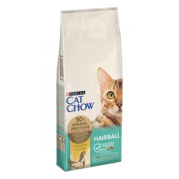 Purina Cat Chow Hairball Control, pui, hrana uscata pentru pisici adulte, 15 kg