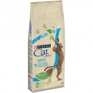 Purina Cat Chow Adult, somon si ton, hrana uscata pentru pisici adulte, 15 kg