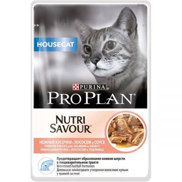 Purina Pro Plan Housecat Nutrisavour Plic Cu Somon In Sos 85 Gr 10 Plus 2 Gratis