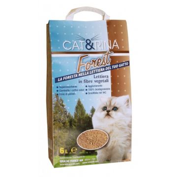 Asternut Igienic Vegetal, Cat&Rina Forest, 6 L
