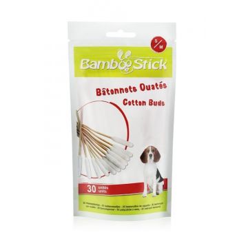 Betisoare igienice pentru curatarea urechiilor, Bamboostick, S/M 30 buc