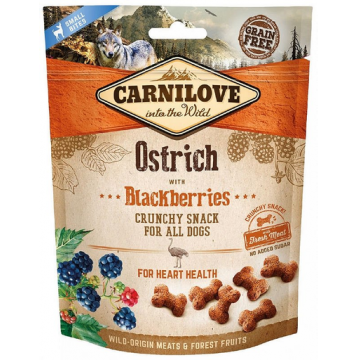 CARNILOVE Recompense pentru caini cu strut si mure 200 g