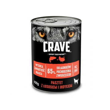 CRAVE Hrana umeda pentru caini adulti pate cu somon si curcan cutie 24x400g CRAVE Hrana umeda pentru caini adulti pate cu somon si curcan cutie 24x400g
