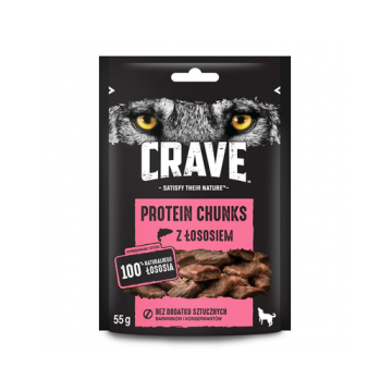 CRAVE Recompense fara cereale cu somon pentru caini adulti 6x55g CRAVE Recompense fara cereale cu somon pentru caini adulti 6x55g