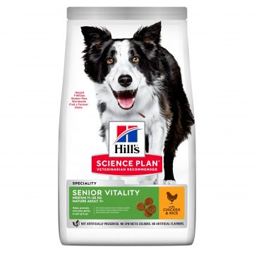 Hill's Science Plan Canine Senior Vitality Medium Chicken, 14 kg ieftina