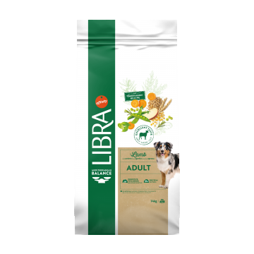 Hrana Uscata Caini Adulti, Libra Dog Adult Medium-Maxi, Miel, 14 kg