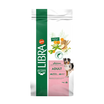 Hrana Uscata Caini Adulti, Libra Dog Adult Medium-Maxi, Somon, 14 kg