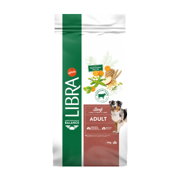 Hrana Uscata Caini Adulti, Libra Dog Adult Medium-Maxi, Vita, 14 kg