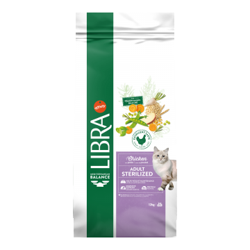 Hrana Uscata Pisici Adulte Sterilizate, Libra Cat Adult Sterilizat, Pui, 12 kg