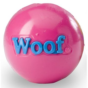 Jucarie minge PlanetDog Orbee Woof, 8 cm, roz