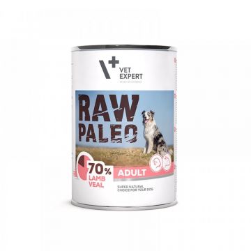 Raw Paleo Adult Dog Duo Protein, Miel & Vitel, 400 g la reducere