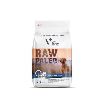 Raw Paleo, Adult, Rase Mari, Curcan, 2.5 Kg