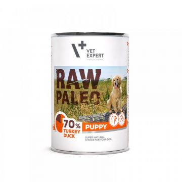 Raw Paleo Puppy Duo Protein, Curcan & Rata, 400 g la reducere