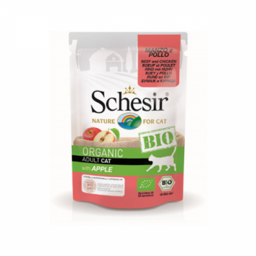 Schesir Bio For Cat, Vita, Pui si Mar, plic 85 g ieftina