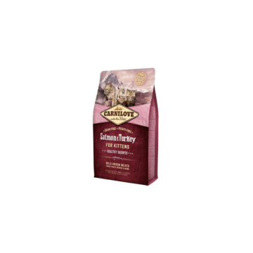 CARNILOVE Kitten hrana uscata pentru pisoi, cu somon si curcan 400 g