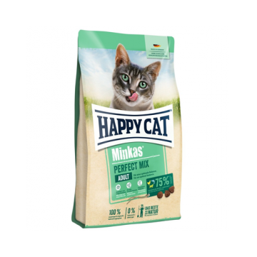HAPPY CAT Hrana uscata pentru pisici adulte Perfect Mix, peste & pui & miel, 10 kg