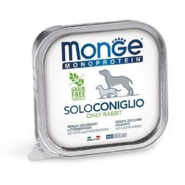 Hrana umeda caini, Monge Pate, Iepure, 150 g